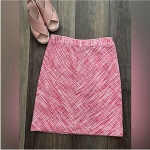 Talbots Women’s Pink Tweed Pencil Casual Skirt Size 12